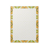 Orange Green Back to School Dot Grid BuJo Planer Notizblock (Rotiert)