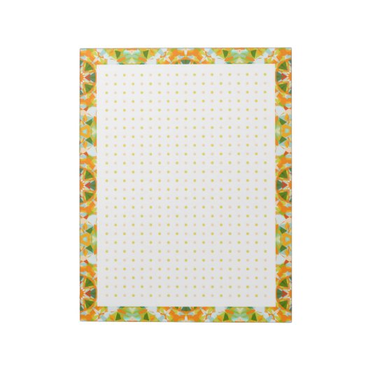 Orange Green Back to School Dot Grid BuJo Planer Notizblock (Rotiert)