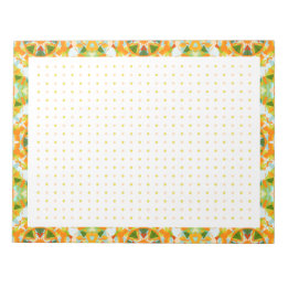 Orange Green Back to School Dot Grid BuJo Planer Notizblock