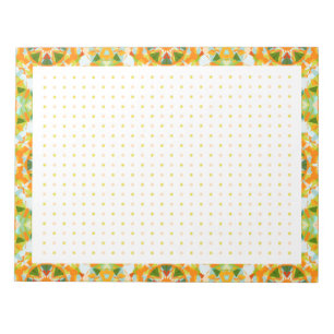 Orange Green Back to School Dot Grid BuJo Planer Notizblock