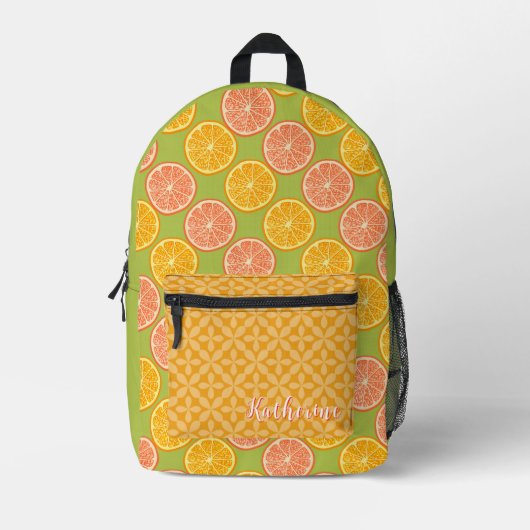 Orange Green Bedruckter Rucksack (Vorderseite)