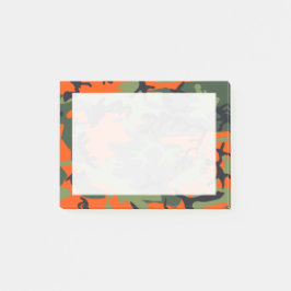 Orange, Green, Black Camouflage Camouflage Post-it Klebezettel