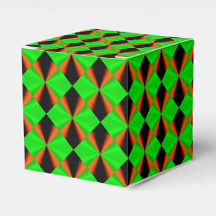Orange Green Black Cool Modern Pattern Geschenkschachtel