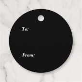 Orange Green Black Skulls Happy Halloween Balloons Geschenkanhänger (Rückseite)