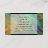 Orange Green Blue Abstrakt Art Malerei Visitenkarte (Rückseite)