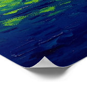 Orange Green Blue Abstrakt Art Poster (Ecke)