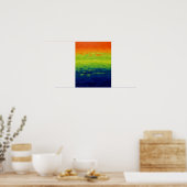 Orange Green Blue Abstrakt Art Poster (Küche)