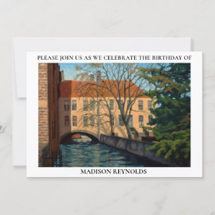 Orange Green Blue Brügge Canel Einladung