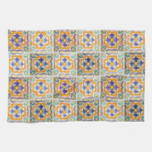Orange-Green-Blue Tile Küchentücher (Horizontal)