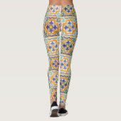 Orange-Green-Blue-Tile-Leggings Leggings (Rückseite)