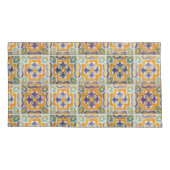 Orange-Green-Blue-Tile-Pillowcase Kissenbezug (Rückseite)