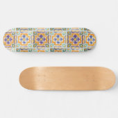 Orange-Green-Blue-Tile-Skateboard Skateboard (Horizontal)