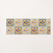 Orange-Green-Blue Tile Yoga Mat Yogamatte (Vorderseite (Horizontal))