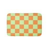 Orange Green Citrus Checkered Gingham Pattern Badematte (Vorderseite)