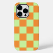 Orange Green Citrus Checkered Gingham Pattern Case-Mate iPhone Hülle (Rückseite)