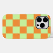 Orange Green Citrus Checkered Gingham Pattern Case-Mate iPhone Hülle (Rückseite (Horizontal))