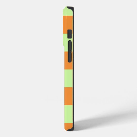 Orange Green Citrus Checkered Gingham Pattern Case-Mate iPhone Hülle (Rückseite / Links)