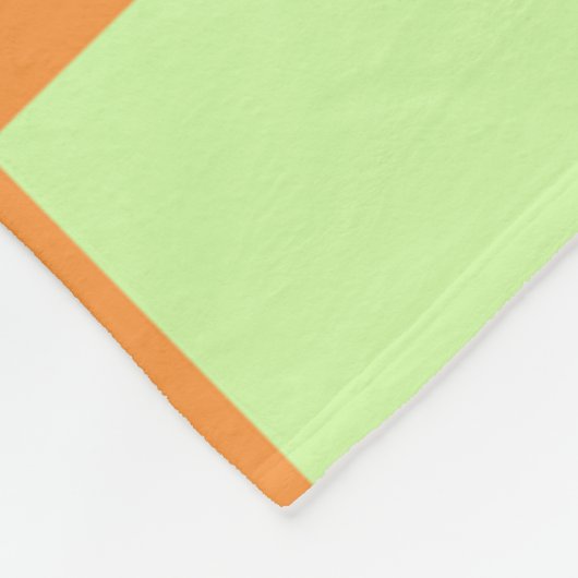 Orange Green Citrus Checkered Gingham Pattern Fleecedecke (Ecke)