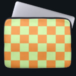 Orange Green Citrus Checkered Gingham Pattern Laptopschutzhülle<br><div class="desc">Orange Green Citrus Checkered Gingham Pattern</div>