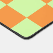Orange Green Citrus Checkered Gingham Pattern Schreibtischunterlage (Ecke)