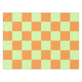Orange Green Citrus Checkered Gingham Pattern Tischdecke (Vorderseite (Horizontal))