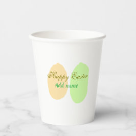 Orange Green Ei Happy Oaster fügen Sie den Namen N Pappbecher