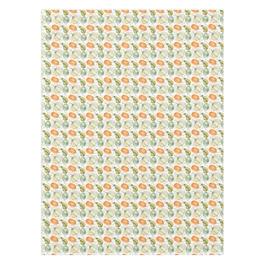 Orange & Green Erntedank Pumpkin Pattern Tischdecke (Vorderseite)
