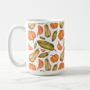 ORANGE & GREEN FALL FALL FARBIGE LEBENSMITTEL & FO KAFFEETASSE