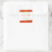 Orange Green Gerbera Daisy Candy Buffet Aufkleber (Tasche)