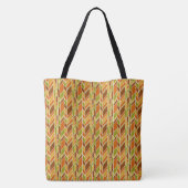 ORANGE GREEN & GOLD ZIG ZAG PATTERN TASCHE (Rückseite)