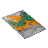 Orange Green Gray Bold Abstraktes Notebook Notizblock (Rechte Seite)