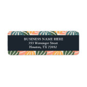 Orange Green Groovy Blätter Retro Botanical (Vorne)