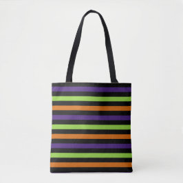 ORANGE GREEN LILA BLACK HALLOWEEN STREPEN TASCHE