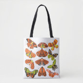 Orange Green Moth und Butterfly Tasche (Vorderseite)