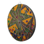 Orange Green Party Stars Dartscheibe (Vorderseite rechts)