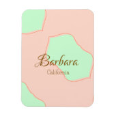 Orange green pastel boho add name place rustic ele magnet (Vertikal)