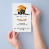 Orange Green Rasenmäherdienst Flyer (Handgriff)