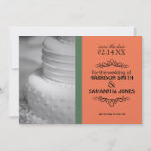 Orange & Green Save the Date Hochzeitankündigungen Einladung (Vorderseite)
