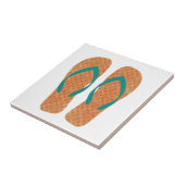 Orange Green Summer Beach Flip Flops Keramik Tile Fliese (Seite)