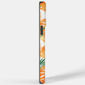 Orange & Green Tropical Blätter, Skriptname Case-Mate iPhone Hülle (Rückseite / Rechts)