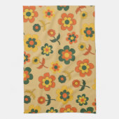 Orange Green Tropical Floral Botanical Summer Geschirrtuch (Vertikal)