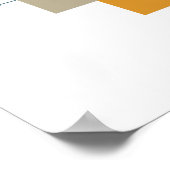 Orange Green Turquoise Squares Lines Mitte Jahrhun Poster (Ecke)