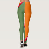 Orange, Green und Red Diagonal Leggings (Rückseite)