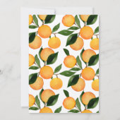 Orange Green unsere kleine Süsse zum ersten Geburt Einladung (Rückseite)