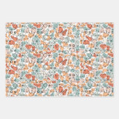 orange green woman fun gift geschenkpapier set (Vorderseite)