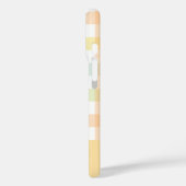 Orange Green Yellow Blue Pastell Gingham Monogram Case-Mate iPhone Hülle (Rückseite / Links)