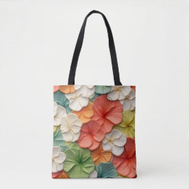 ORANGE GREEN YELLOW WHITE BLUME TASCHE