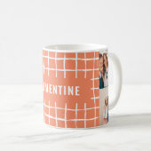 Orange grid 4 Foto modern minimalistisch Kaffeetasse (VorderseiteRechts)