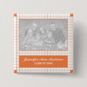 Orange Grid Foto Button