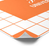 Orange Grid Foto Poster (Ecke)